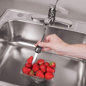 Generic Turbo Flex 360�Flexible Stainless Steel Chrome Finish Faucet Sprayer for Easy Clean Sink, Bathroom, Rinsing Fruits, Etc. (6� Inch_Pack of…