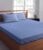 RD TREND King Size Glace Cotton All Over Elastic Fitted Double Bedsheet with 2 Pillow Covers – (Blue)