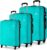 Safari Pentagon 3 Pc Set 55, 65 & 75 cms- Small, Medium & Large Polypropylene (PP) Hard Sided 4 Wheels 360 Degree Rotation Luggage Set/Suitcase…